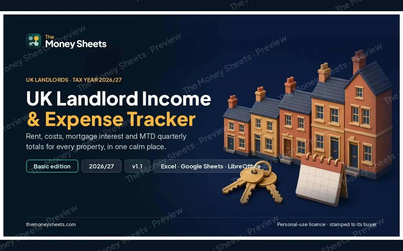 Landlord Income & Expense Tracker Basic: Cover